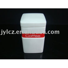 canisters with silicone band for tea,sugar or coffee, square shape